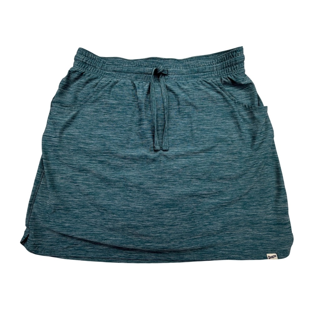 Duluth Trading Co Skort Womens Medium Teal Heathered Activewear Hiking Skirt
